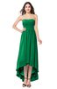 ColsBM Autumn Green Simple A-line Sleeveless Zip up Asymmetric Ruching Plus Size Bridesmaid Dresses