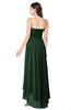 ColsBM Autumn Hunter Green Simple A-line Sleeveless Zip up Asymmetric Ruching Plus Size Bridesmaid Dresses