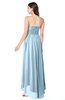 ColsBM Autumn Ice Blue Simple A-line Sleeveless Zip up Asymmetric Ruching Plus Size Bridesmaid Dresses