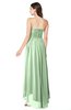 ColsBM Autumn Light Green Simple A-line Sleeveless Zip up Asymmetric Ruching Plus Size Bridesmaid Dresses