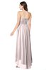 ColsBM Autumn Light Pink Simple A-line Sleeveless Zip up Asymmetric Ruching Plus Size Bridesmaid Dresses