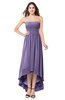 ColsBM Autumn Lilac Simple A-line Sleeveless Zip up Asymmetric Ruching Plus Size Bridesmaid Dresses