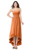 ColsBM Autumn Mango Simple A-line Sleeveless Zip up Asymmetric Ruching Plus Size Bridesmaid Dresses