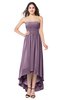 ColsBM Autumn Mauve Simple A-line Sleeveless Zip up Asymmetric Ruching Plus Size Bridesmaid Dresses