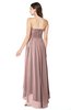 ColsBM Autumn Nectar Pink Simple A-line Sleeveless Zip up Asymmetric Ruching Plus Size Bridesmaid Dresses