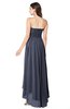 ColsBM Autumn Nightshadow Blue Simple A-line Sleeveless Zip up Asymmetric Ruching Plus Size Bridesmaid Dresses