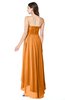 ColsBM Autumn Orange Simple A-line Sleeveless Zip up Asymmetric Ruching Plus Size Bridesmaid Dresses