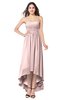 ColsBM Autumn Pastel Pink Simple A-line Sleeveless Zip up Asymmetric Ruching Plus Size Bridesmaid Dresses