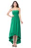 ColsBM Autumn Pepper Green Simple A-line Sleeveless Zip up Asymmetric Ruching Plus Size Bridesmaid Dresses