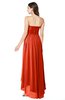 ColsBM Autumn Persimmon Simple A-line Sleeveless Zip up Asymmetric Ruching Plus Size Bridesmaid Dresses