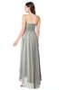 ColsBM Autumn Platinum Simple A-line Sleeveless Zip up Asymmetric Ruching Plus Size Bridesmaid Dresses