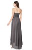 ColsBM Autumn Ridge Grey Simple A-line Sleeveless Zip up Asymmetric Ruching Plus Size Bridesmaid Dresses