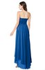 ColsBM Autumn Royal Blue Simple A-line Sleeveless Zip up Asymmetric Ruching Plus Size Bridesmaid Dresses
