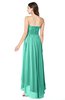 ColsBM Autumn Seafoam Green Simple A-line Sleeveless Zip up Asymmetric Ruching Plus Size Bridesmaid Dresses