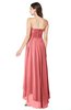 ColsBM Autumn Shell Pink Simple A-line Sleeveless Zip up Asymmetric Ruching Plus Size Bridesmaid Dresses