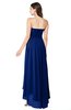ColsBM Autumn Sodalite Blue Simple A-line Sleeveless Zip up Asymmetric Ruching Plus Size Bridesmaid Dresses