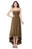ColsBM Autumn Truffle Simple A-line Sleeveless Zip up Asymmetric Ruching Plus Size Bridesmaid Dresses