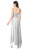 ColsBM Autumn White Simple A-line Sleeveless Zip up Asymmetric Ruching Plus Size Bridesmaid Dresses
