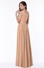ColsBM Felicity Almost Apricot Classic A-line One Shoulder Half Backless Floor Length Pleated Plus Size Bridesmaid Dresses