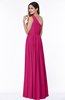 ColsBM Felicity Beetroot Purple Classic A-line One Shoulder Half Backless Floor Length Pleated Plus Size Bridesmaid Dresses