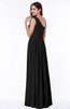 ColsBM Felicity Black Classic A-line One Shoulder Half Backless Floor Length Pleated Plus Size Bridesmaid Dresses