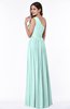 ColsBM Felicity Blue Glass Classic A-line One Shoulder Half Backless Floor Length Pleated Plus Size Bridesmaid Dresses
