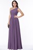 ColsBM Felicity Chinese Violet Classic A-line One Shoulder Half Backless Floor Length Pleated Plus Size Bridesmaid Dresses