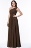 ColsBM Felicity Copper Classic A-line One Shoulder Half Backless Floor Length Pleated Plus Size Bridesmaid Dresses