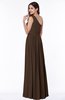 ColsBM Felicity Copper Classic A-line One Shoulder Half Backless Floor Length Pleated Plus Size Bridesmaid Dresses