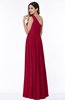 ColsBM Felicity Dark Red Classic A-line One Shoulder Half Backless Floor Length Pleated Plus Size Bridesmaid Dresses