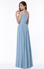 ColsBM Felicity Dusty Blue Classic A-line One Shoulder Half Backless Floor Length Pleated Plus Size Bridesmaid Dresses
