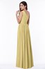 ColsBM Felicity Gold Classic A-line One Shoulder Half Backless Floor Length Pleated Plus Size Bridesmaid Dresses