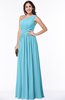 ColsBM Felicity Light Blue Classic A-line One Shoulder Half Backless Floor Length Pleated Plus Size Bridesmaid Dresses