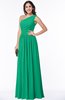 ColsBM Felicity Pepper Green Classic A-line One Shoulder Half Backless Floor Length Pleated Plus Size Bridesmaid Dresses