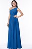 ColsBM Felicity Royal Blue Classic A-line One Shoulder Half Backless Floor Length Pleated Plus Size Bridesmaid Dresses