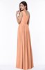 ColsBM Felicity Salmon Classic A-line One Shoulder Half Backless Floor Length Pleated Plus Size Bridesmaid Dresses
