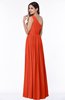 ColsBM Felicity Tangerine Tango Classic A-line One Shoulder Half Backless Floor Length Pleated Plus Size Bridesmaid Dresses