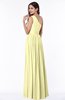 ColsBM Felicity Wax Yellow Classic A-line One Shoulder Half Backless Floor Length Pleated Plus Size Bridesmaid Dresses