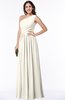 ColsBM Felicity Whisper White Classic A-line One Shoulder Half Backless Floor Length Pleated Plus Size Bridesmaid Dresses