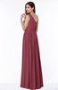 ColsBM Felicity Wine Classic A-line One Shoulder Half Backless Floor Length Pleated Plus Size Bridesmaid Dresses