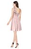 ColsBM Bianca Pastel Pink Elegant Sweetheart Sleeveless Zipper Mini Flower Plus Size Bridesmaid Dresses