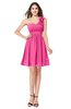 ColsBM Bianca Rose Pink Elegant Sweetheart Sleeveless Zipper Mini Flower Plus Size Bridesmaid Dresses