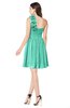 ColsBM Bianca Seafoam Green Elegant Sweetheart Sleeveless Zipper Mini Flower Plus Size Bridesmaid Dresses