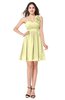 ColsBM Bianca Wax Yellow Elegant Sweetheart Sleeveless Zipper Mini Flower Plus Size Bridesmaid Dresses