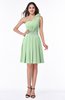 ColsBM Lila Light Green Informal Sleeveless Chiffon Short Sequin Plus Size Bridesmaid Dresses
