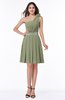 ColsBM Lila Moss Green Informal Sleeveless Chiffon Short Sequin Plus Size Bridesmaid Dresses