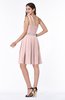 ColsBM Lila Pastel Pink Informal Sleeveless Chiffon Short Sequin Plus Size Bridesmaid Dresses