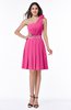 ColsBM Lila Rose Pink Informal Sleeveless Chiffon Short Sequin Plus Size Bridesmaid Dresses