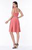ColsBM Lila Shell Pink Informal Sleeveless Chiffon Short Sequin Plus Size Bridesmaid Dresses
