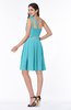 ColsBM Lila Turquoise Informal Sleeveless Chiffon Short Sequin Plus Size Bridesmaid Dresses
